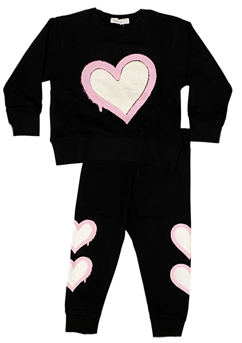 Little Mish Large Graffiti Heart Black Inf Set