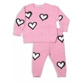 Little Mish Graffiti Hearts Pink Tod Set