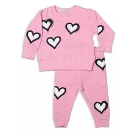 Little Mish Graffiti Hearts Pink Tod Set