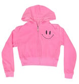 Firehouse Neon Pink Smiley Zip Hoodie