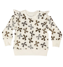 Angel Dear Leopard Bow Ruffle Toddler Sweatshirt