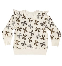 Angel Dear Leopard Bow Ruffle Inf Sweatshirt