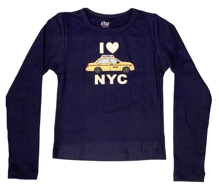 FBZ Navy NYC Taxi Ribbed Top