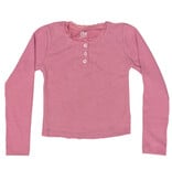 FBZ  Misty Pink Hacci Lace Trim Henley