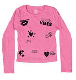 FBZ  Pink Good Vibes Ribbed Top