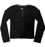 FBZ  Black Lace Trimmed Henley