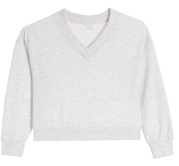 Suzette Grey cloud V Neck Sweatshirt