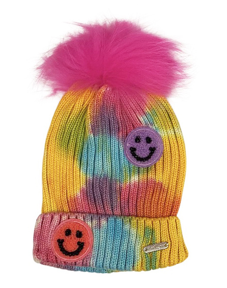 Bari Lynn Colorful TD Pom Pom Hat