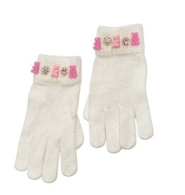Bari Lynn White Gummy Bear Charm Gloves