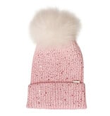 Bari Lynn Lt Pink Rhinestone Pom Pom Hat