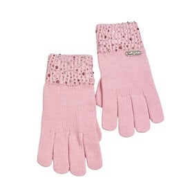 Bari Lynn Lt Pink Rhinestone Gloves