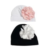 Bari Lynn Cotton Hat with Lg Rhinestone Flower