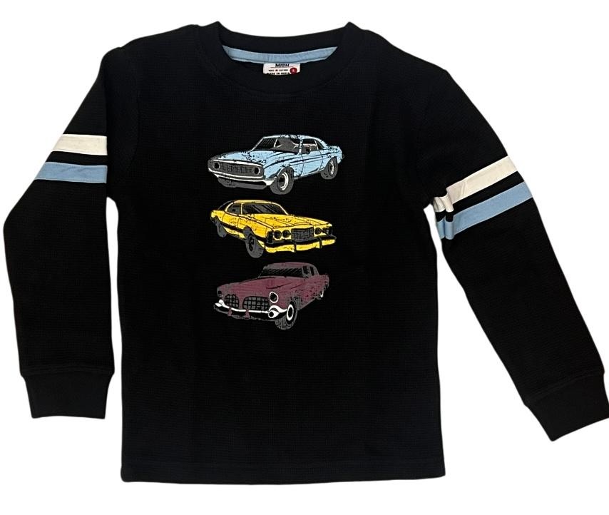 Mish Triple Cars Black Thermal Top