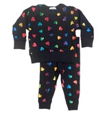 Little Mish Black Foil Hearts Tod. Set
