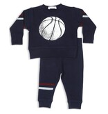 Little Mish Navy Basketball Infant Set