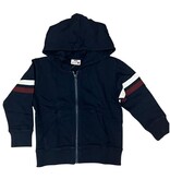 Mish Navy/Burg. Stripe Zip Hoodie