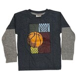 Mish BBall Geo Navy Top