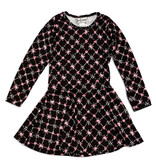 Dori Pink Diamond Roses LS Dress