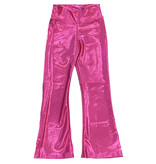 Dori Hot Pink Lame High Waisted Flare Legging