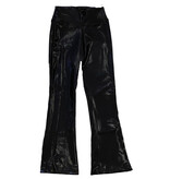 Dori Black Lame High Waisted Flare Legging