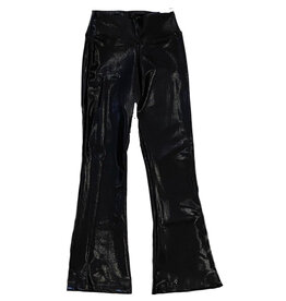 Dori Black Lame High Waisted Flare Legging
