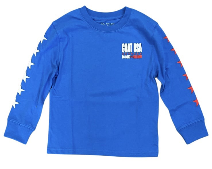 Goat Fr. Blue Football Youth LS Tee