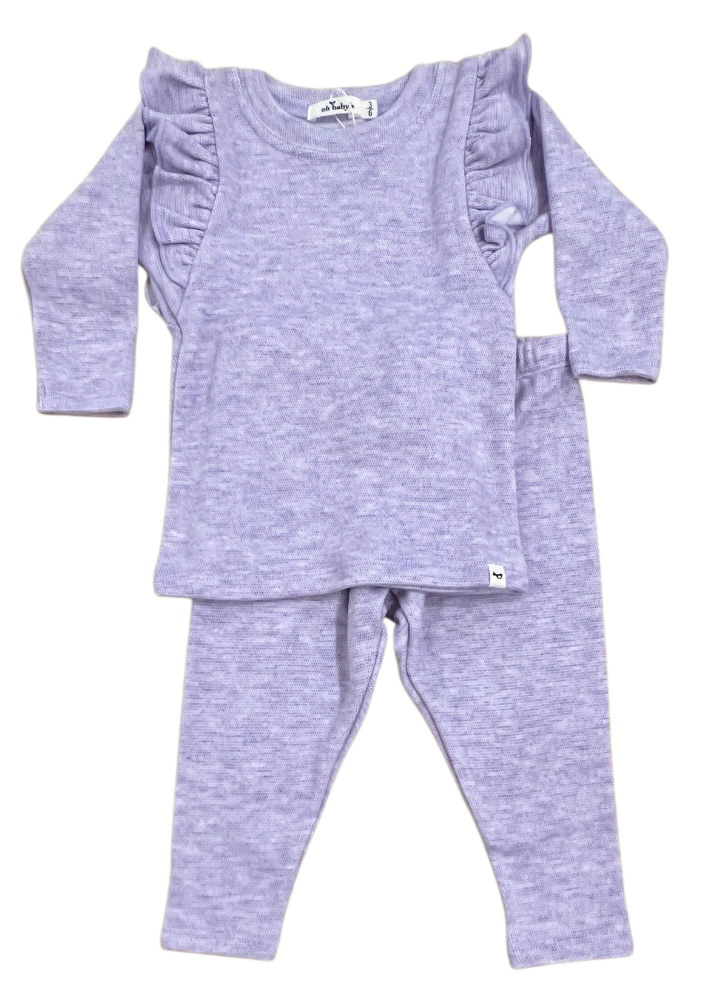 Oh Baby Millie Super Soft Knit Lavender Set