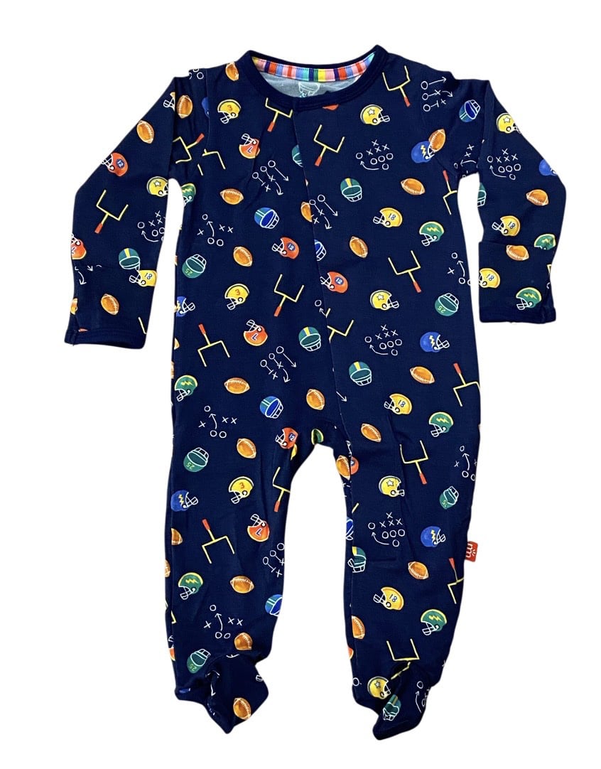 Magnetic Me Navy First Down Footie