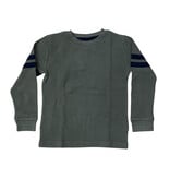 Mish Olive/Navy Stripe Thermal Infant LS Top