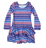 Social Butterfly Triangle LS Dress