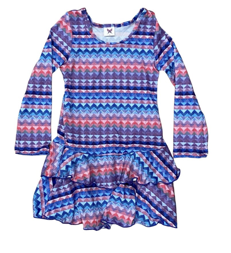 Social Butterfly Triangle LS Dress
