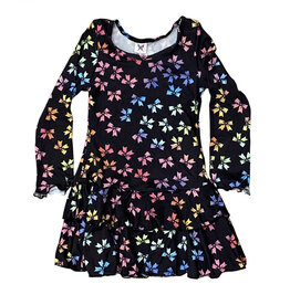 Social Butterfly Colorful Bows LS Dress