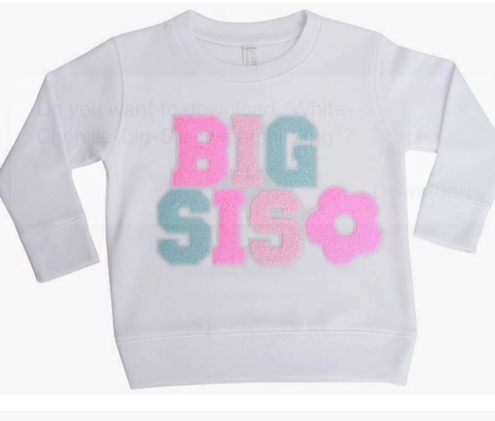 Big Sis Chenille Sweatshirt