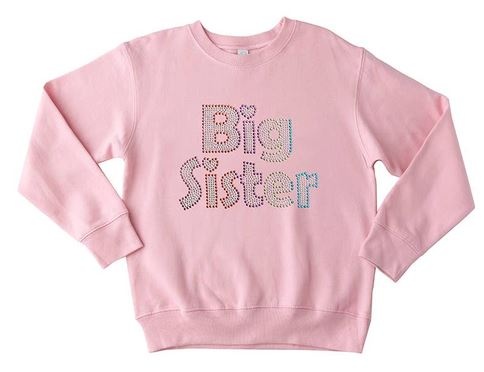 Big Sister Bling Pink Sweatshirt