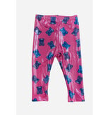 Social Butterfly Pink Teddys Lame Infant Legging