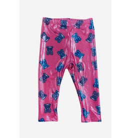 Social Butterfly Pink Teddys Lame Infant Legging