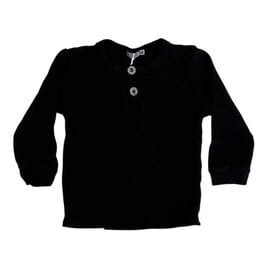 Cozii Black Thermal Henley Top