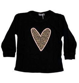 Cozii Black Leopard Heart Thermal Infant Top