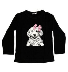 Cozii Puppy Black Infant LS Tee