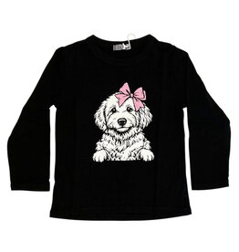 Cozii Puppy Black  LS Tee