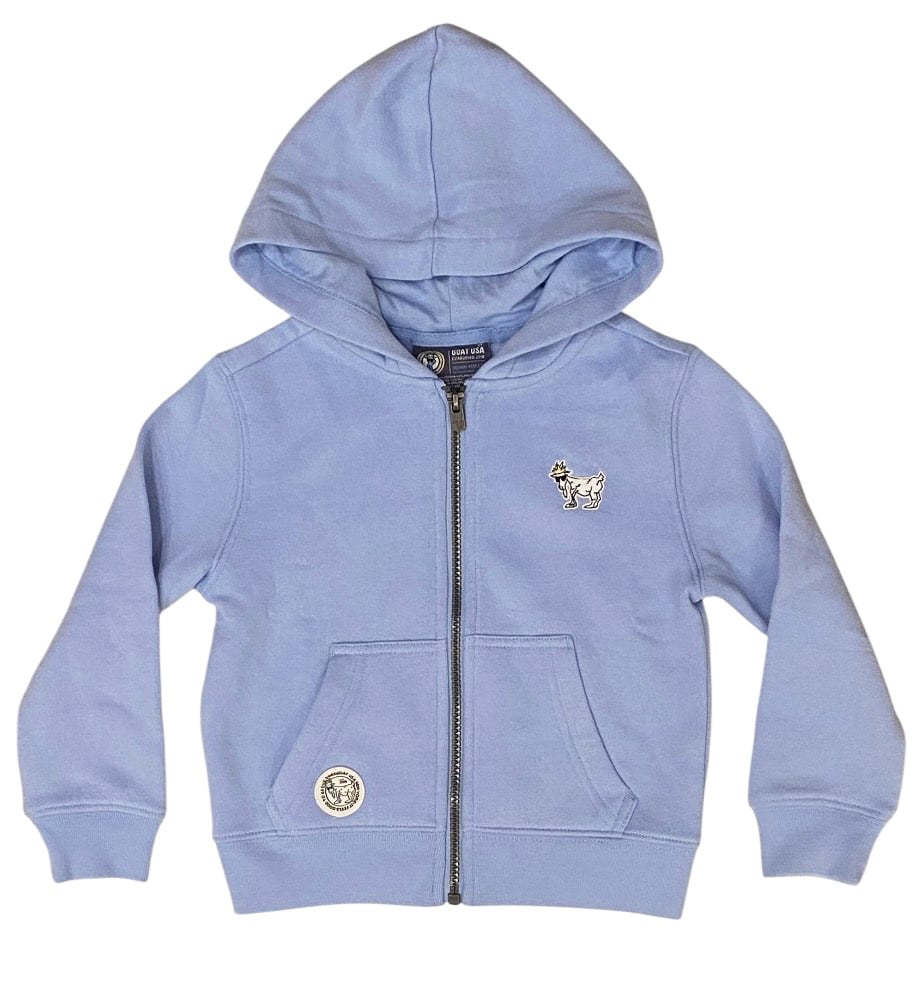 Goat USA Light Blue Zip Hoodie Boys