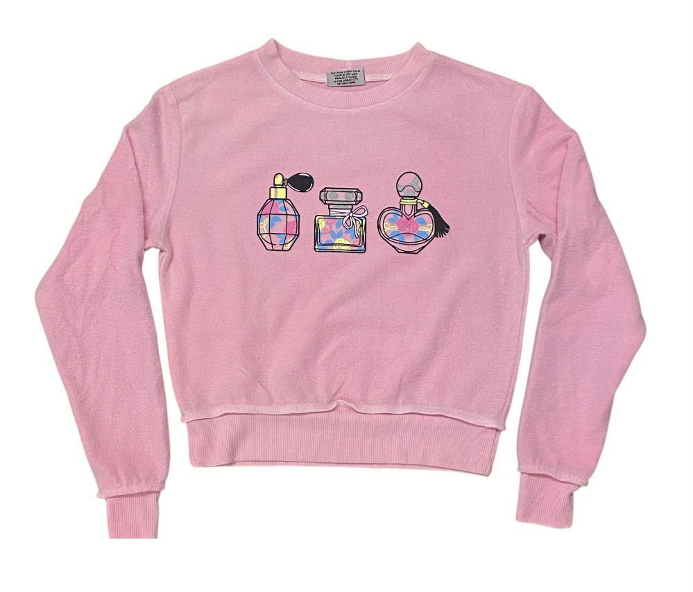 Firehouse Ice Pink Perfume Trio Reverse Soft Sweatshirt