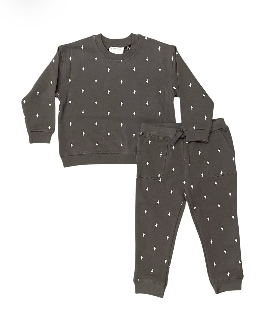 Angel Dear Grey Bolts Sweatsuit