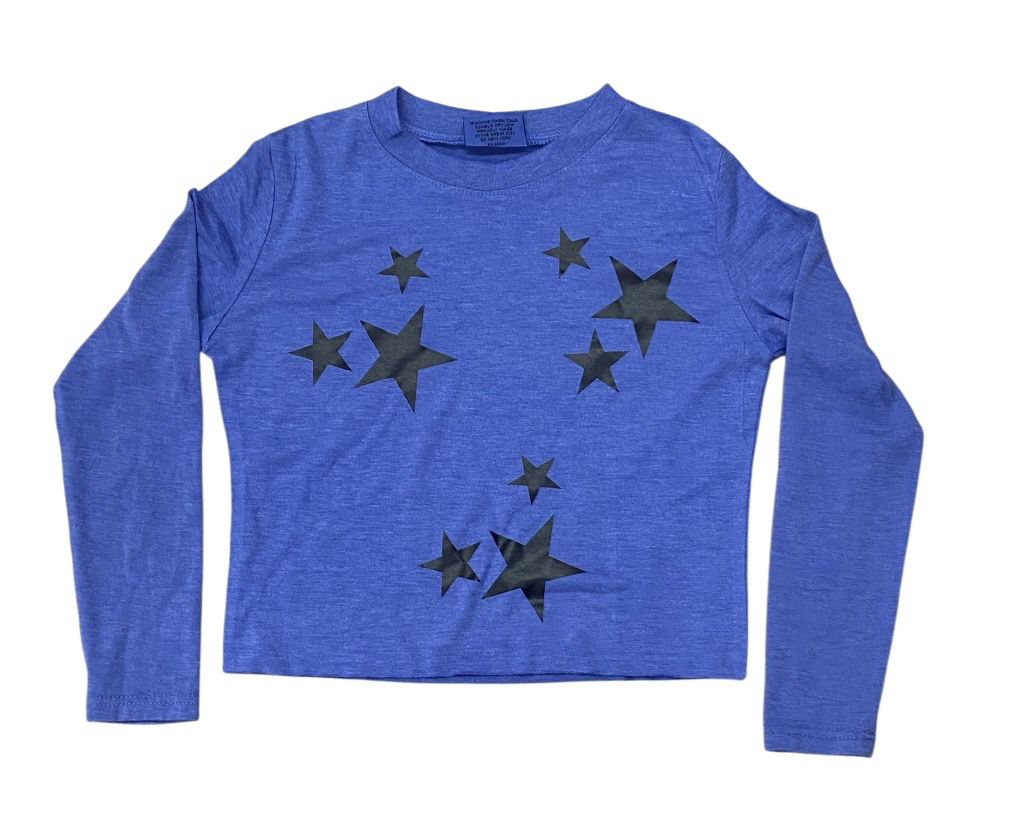 Firehouse Blue Crush Blk Stars LS Tee
