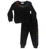 Tweenstyle Hearts Black Jogger Set