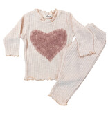 Oh Baby Natural Ruffle Heart Set