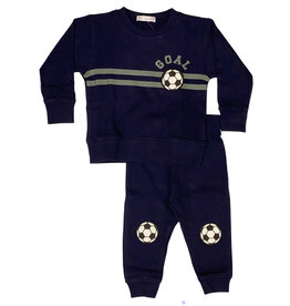 Little Mish Soccer Goal Navy Infant Set
