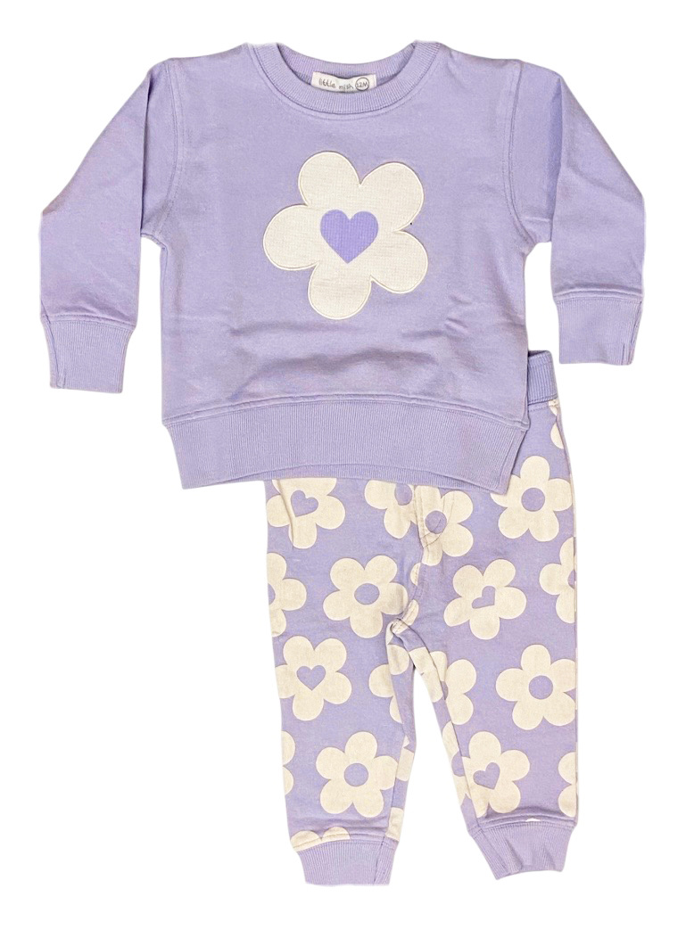 Little Mish Big Lavender Daisy  Infant Set
