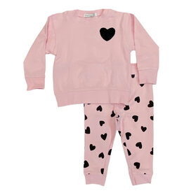 Little Mish Pink Chenille Heart Tod Set