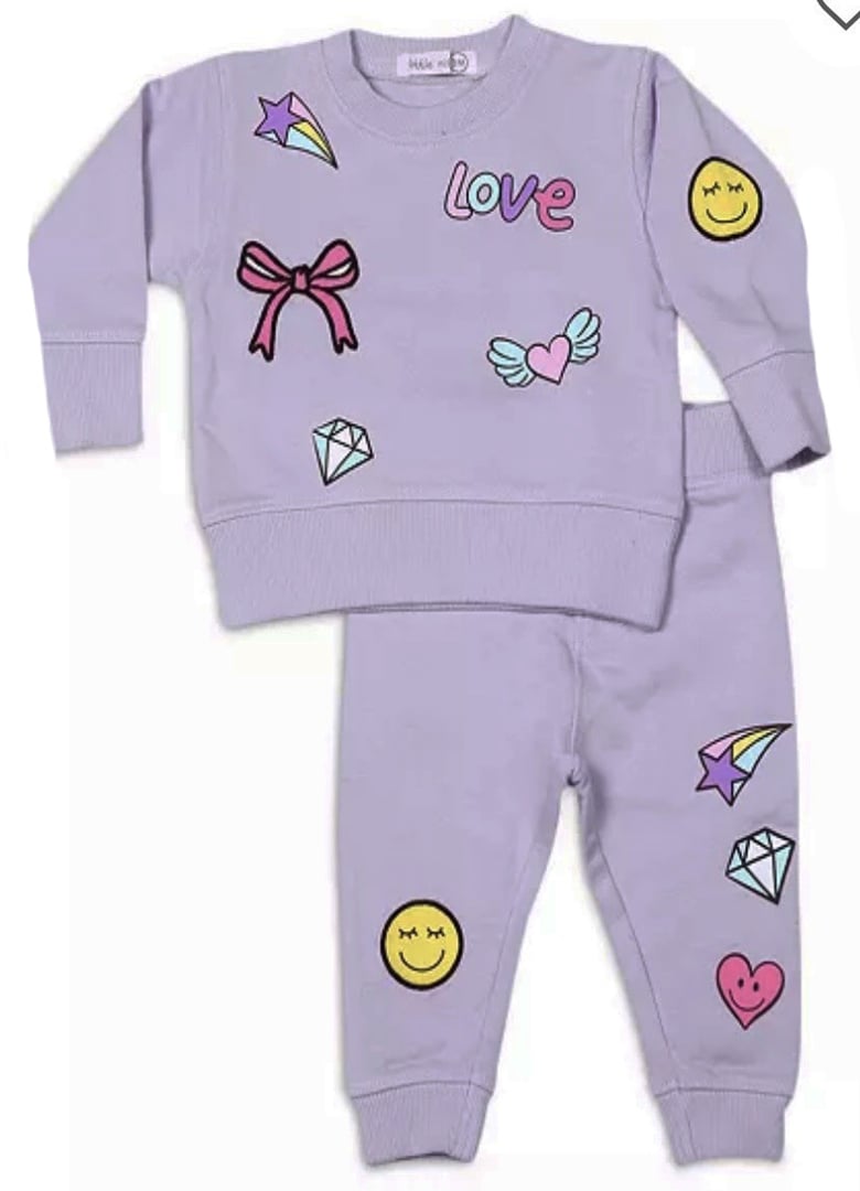 Little Mish Lavender Doodle Patch Tod. Set